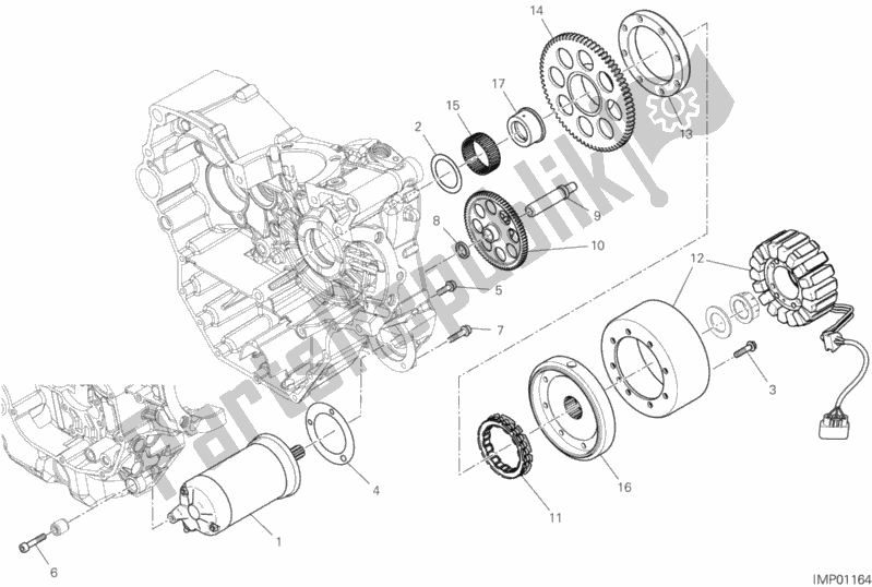 Todas las partes para Arranque Eléctrico Y Encendido de Ducati Hypermotard 950 SP USA 2019